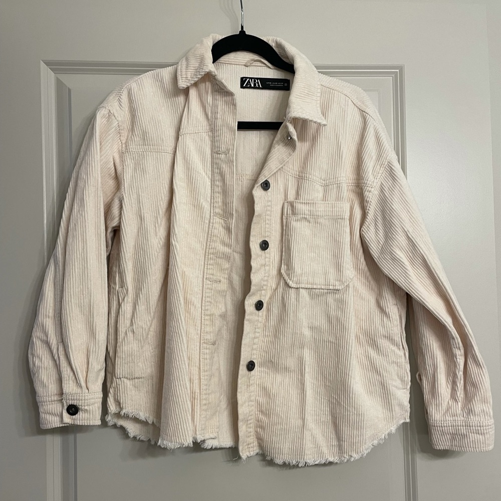 Zara light pink courderoy overshirt